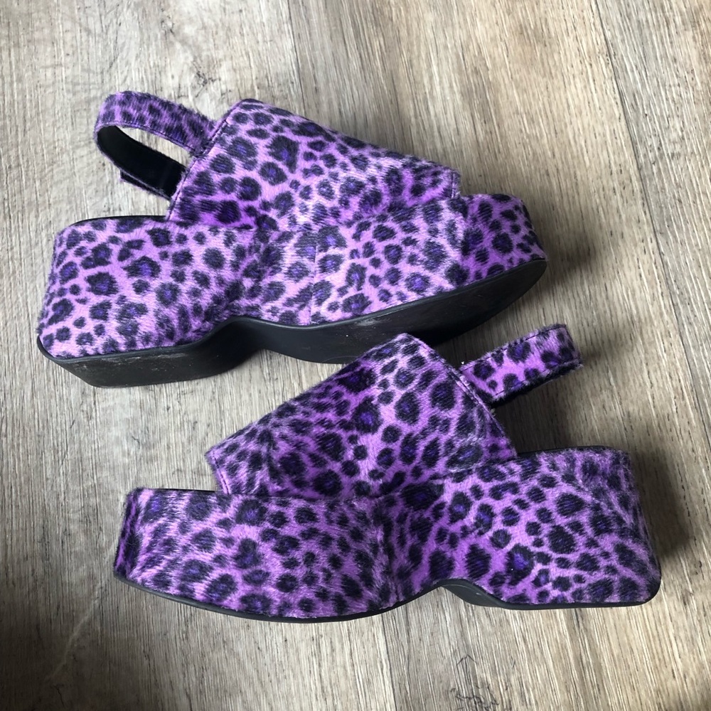 Purple leopard Platforms